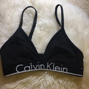 Calvin Klein black cotton bralette